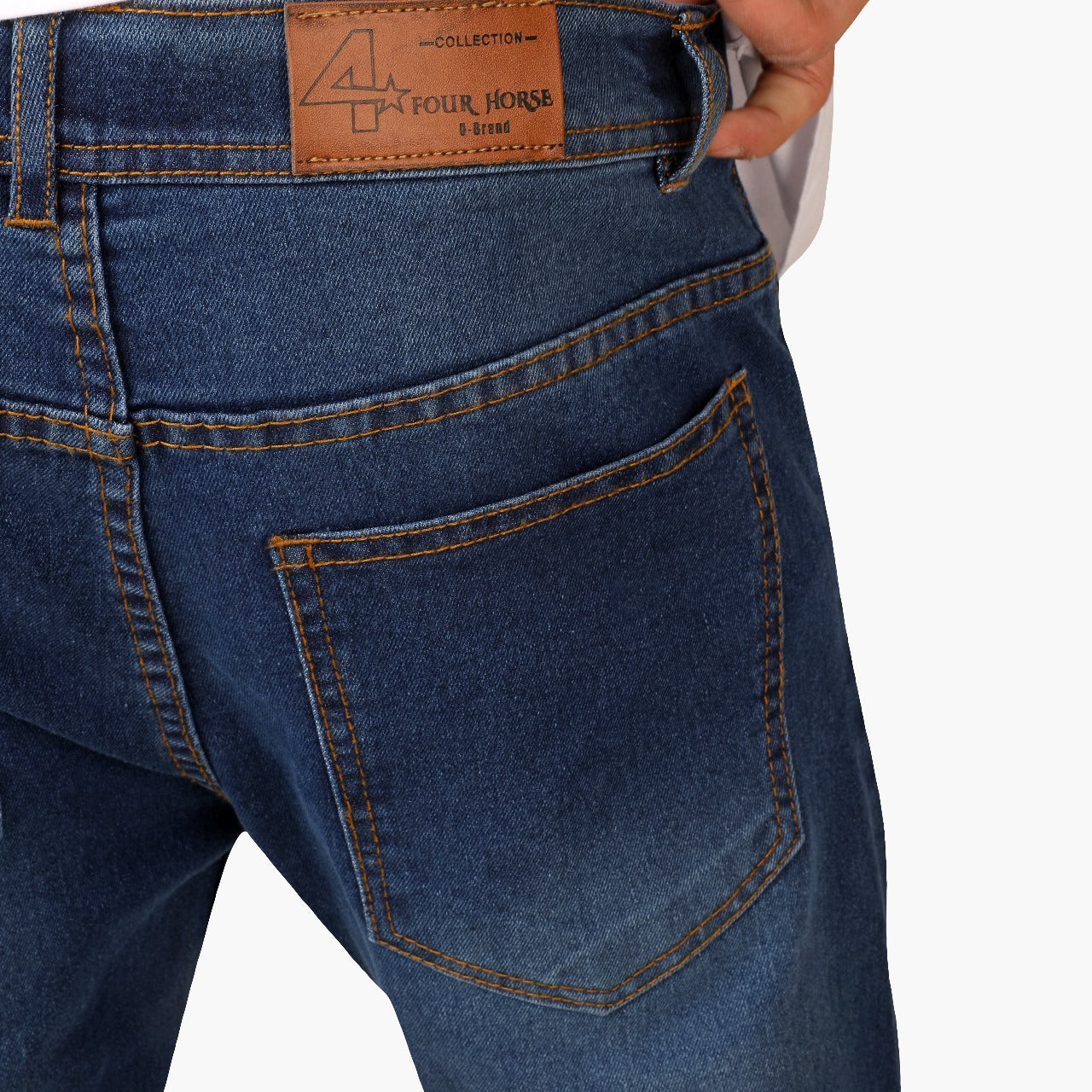 Contemporary-fit Dark Blue Denim